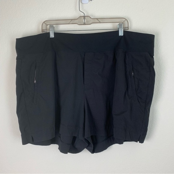 Athleta womens black Trekkie north nylon shorts 24 - Picture 1 of 7